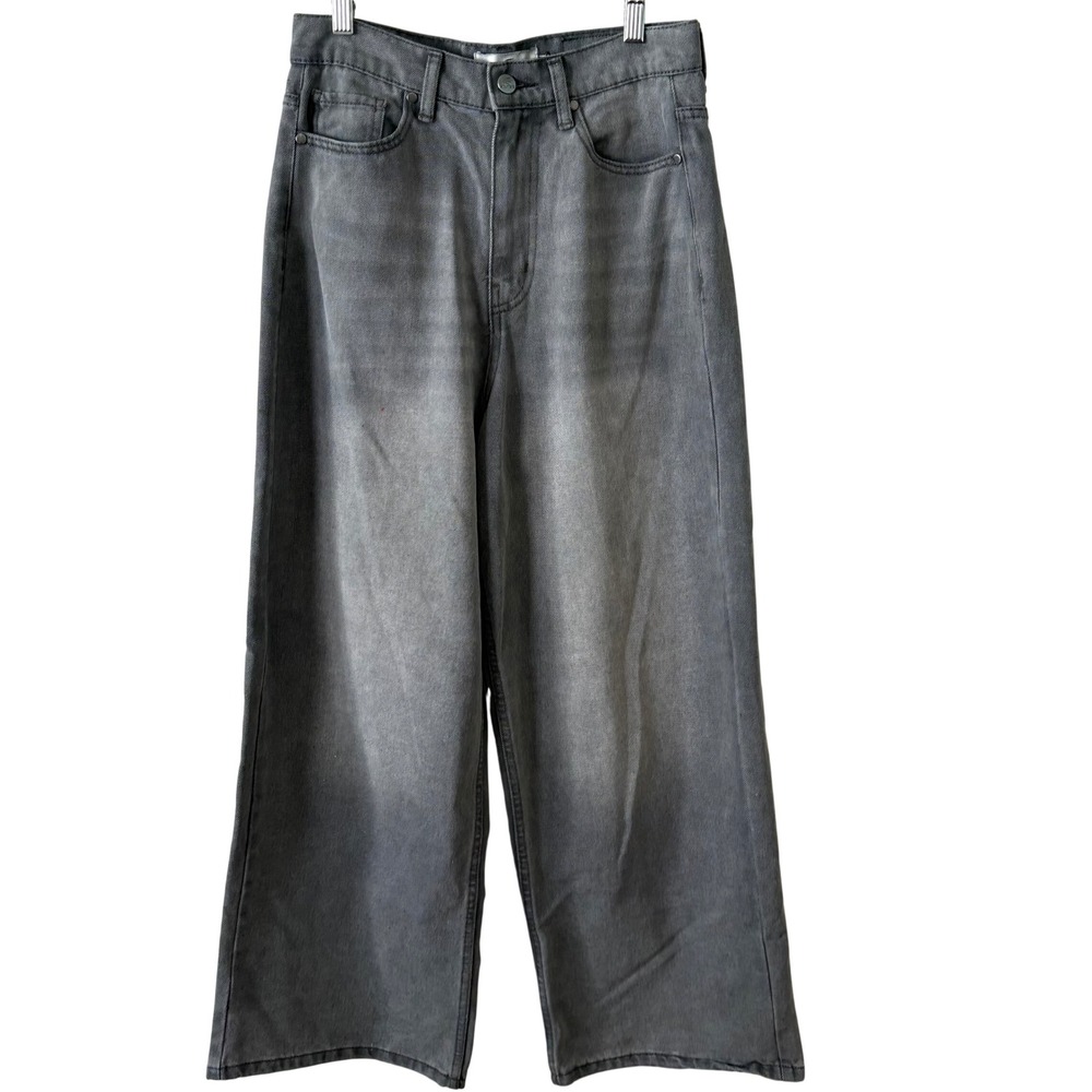 Scuffers Men's Washed Grey Jumbo Pants with Green Star Detail in Size Euro 34